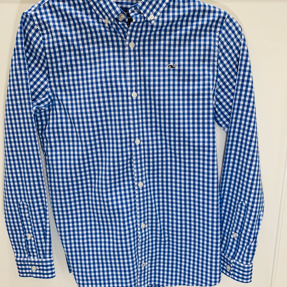 Vineyard Vines Gingham Shirt, large, like new